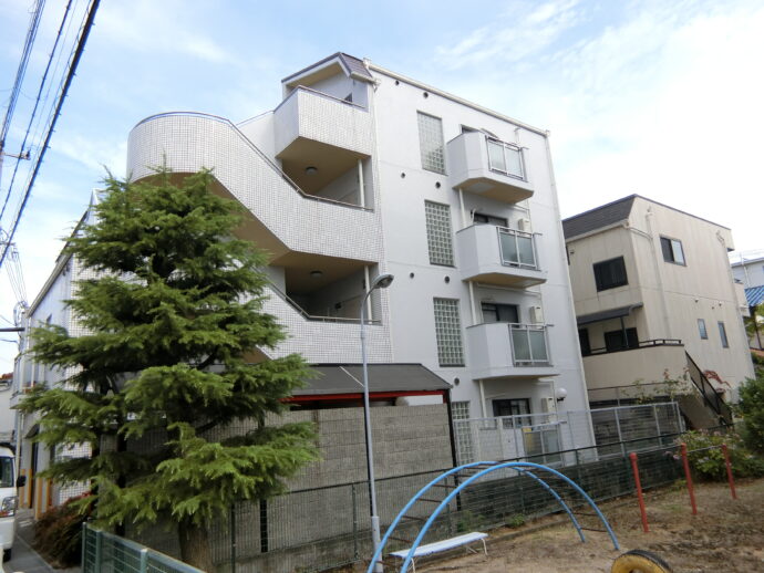 神戸市垂水区福田Jマンション様　外壁屋根塗替え工事