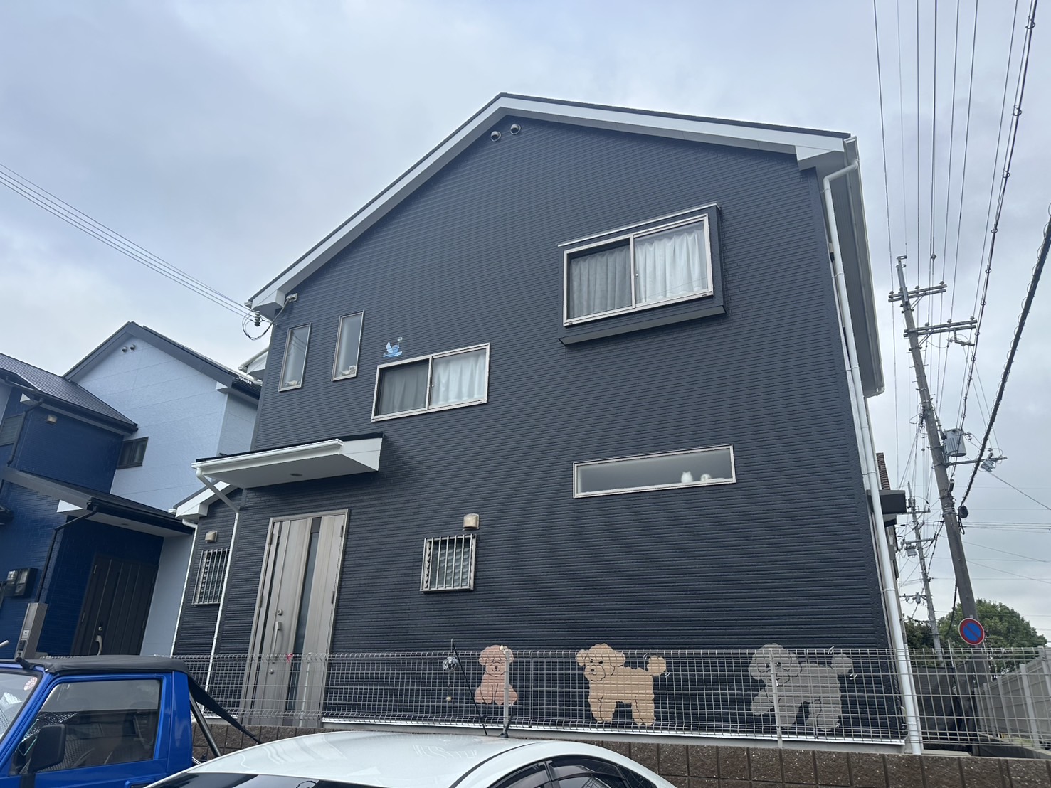 グレーの外壁