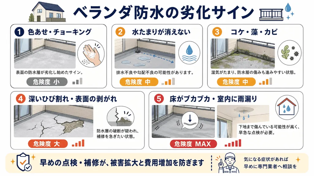 ベランダ防水工事の費用相場はいくら？種類ごとの違いと優良業者の