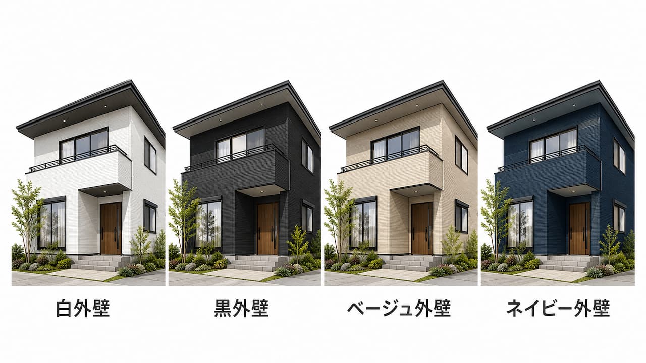住宅における軒天の位置を示した図解